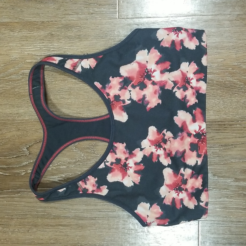 (M) Old Navy Active Go-Dry Medium Support Floral Athleisure Sport Bra Athletic